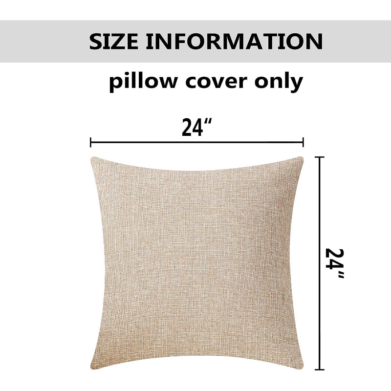 Light Linen Burlap Pillow Sham Set