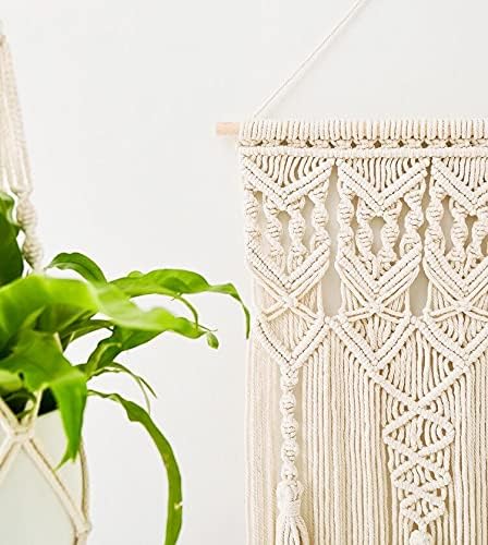 Ivory Boho Woven Macrame Wall Hanging Decor