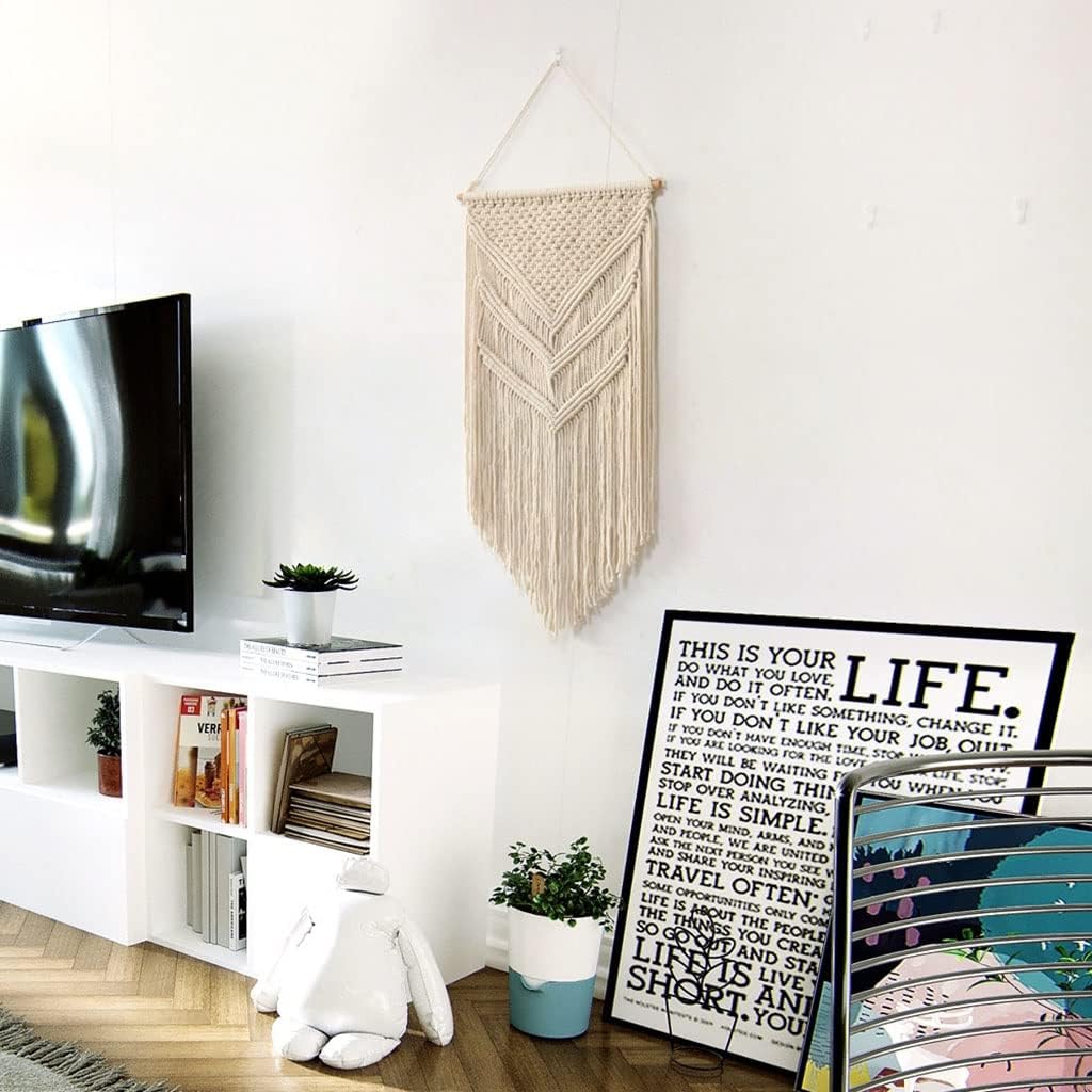 Simple Hand‑Woven Macrame Wall Tapestry Decor