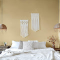 Ivory Boho Woven Macrame Wall Hanging Decor