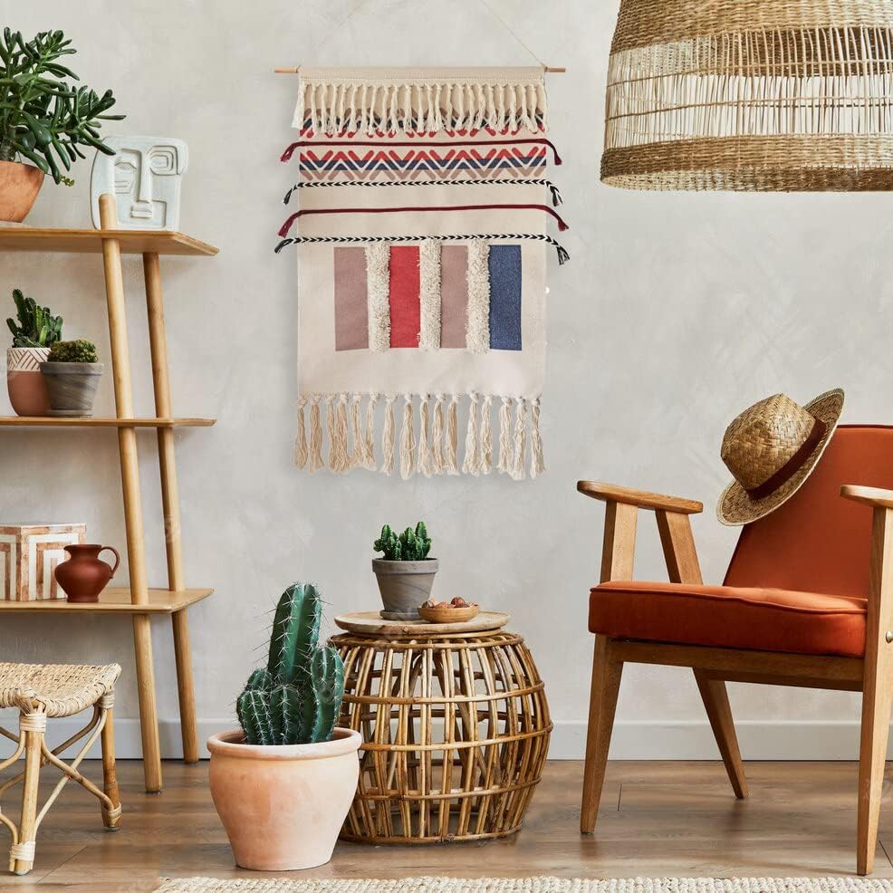 Boho Macrame Woven Wall Hanging Tapestry Art