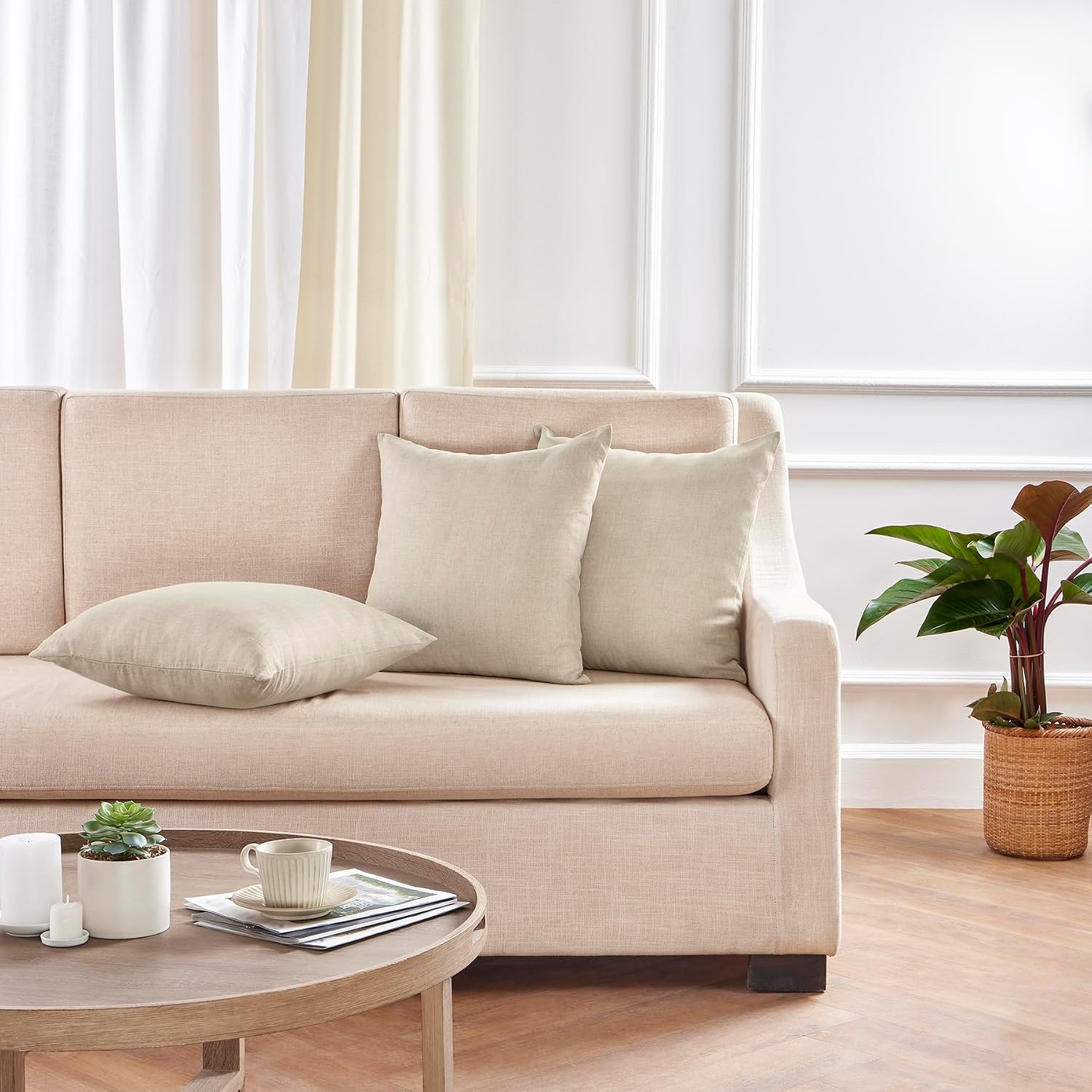 Natural Pure Linen Decor Pillow Cover