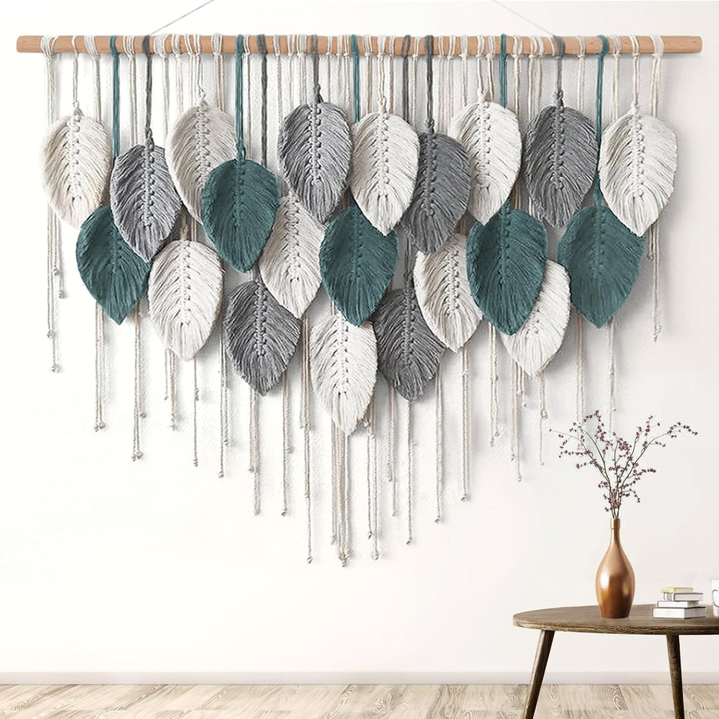Boho Leaf Handmade Large Macrame Wall Decor