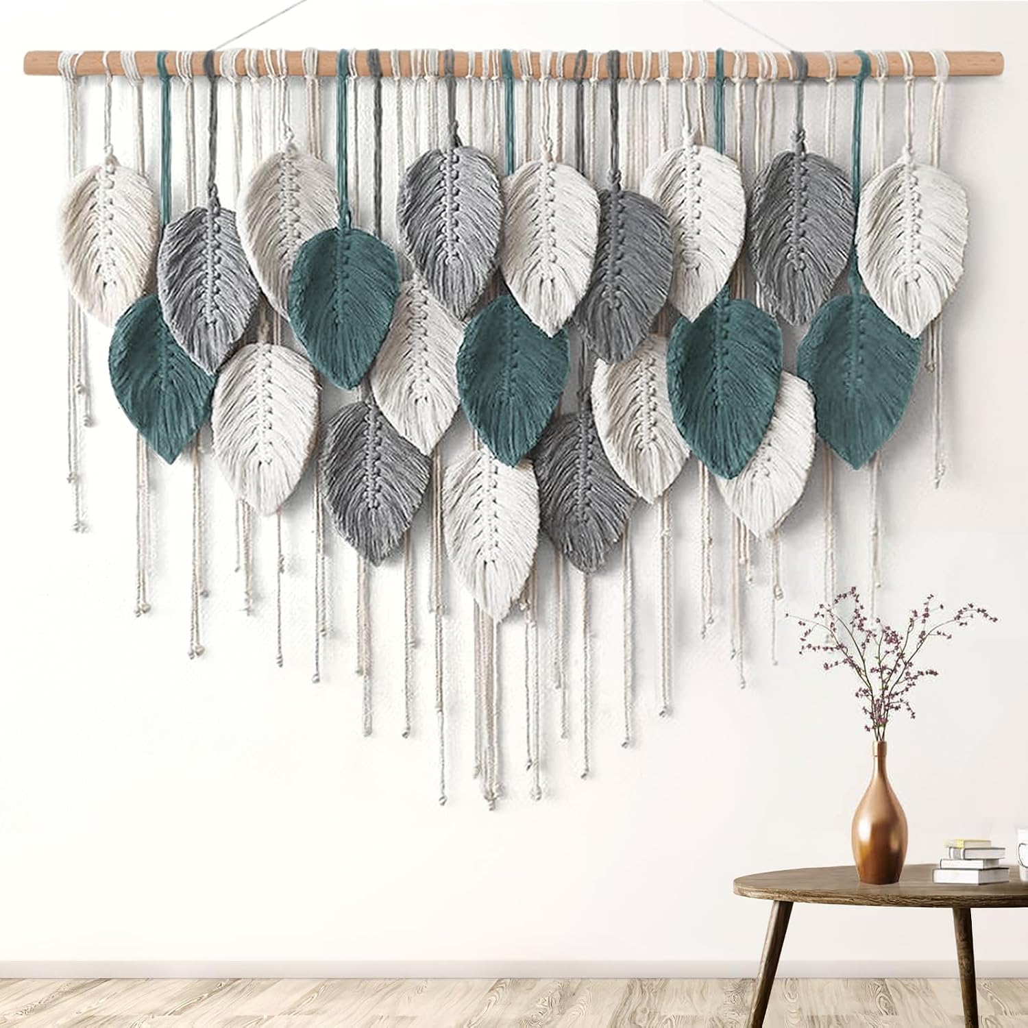 Boho Leaf Handmade Large Macrame Wall Decor