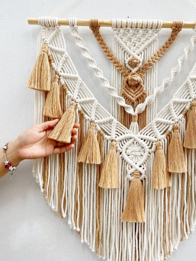 Brown Tassel Macrame Wall Hanging