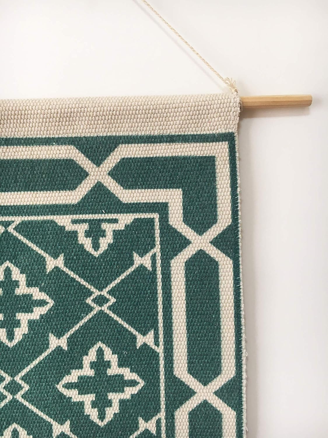 Dark‑Green Boho Macrame Wall Tapestry Decor