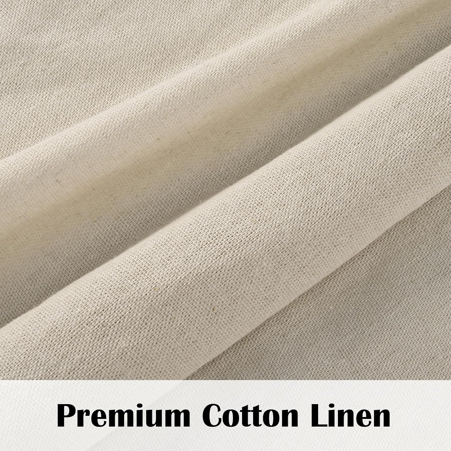 Linen Button Boho Farmhouse Valance