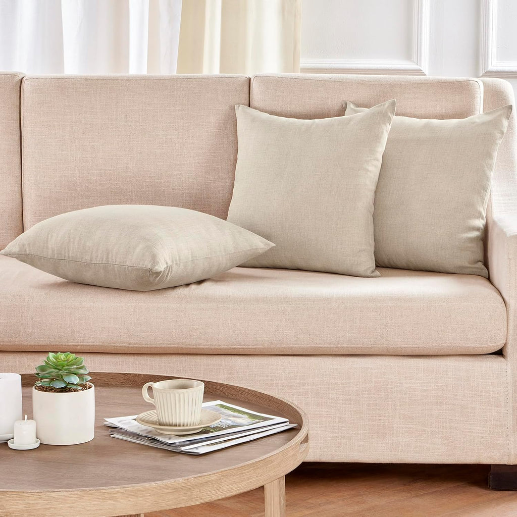 Natural Pure Linen Decor Pillow Cover
