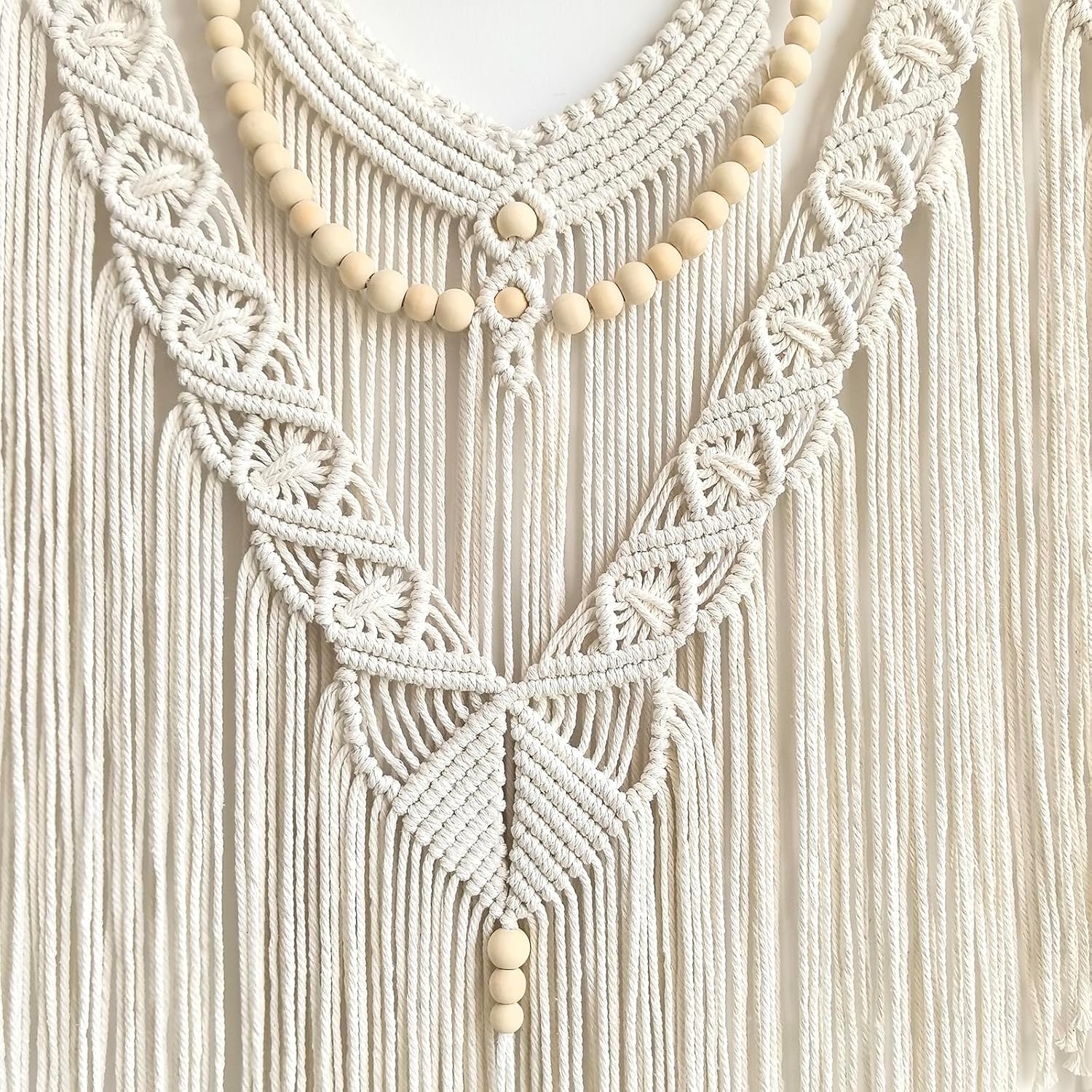 Beige Boho Large Macrame Wall Hanging Decor