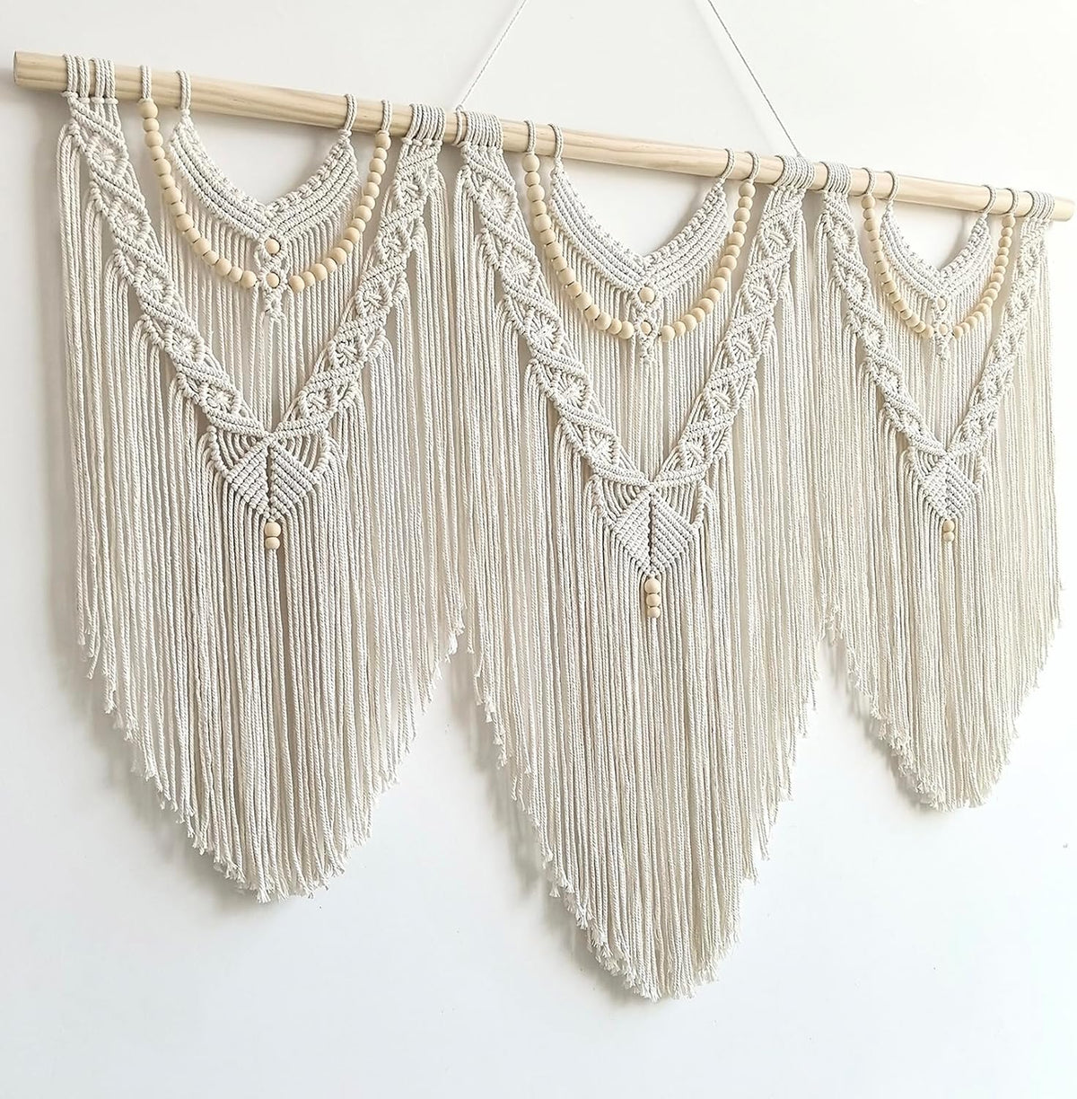 Beige Boho Large Macrame Wall Hanging Decor