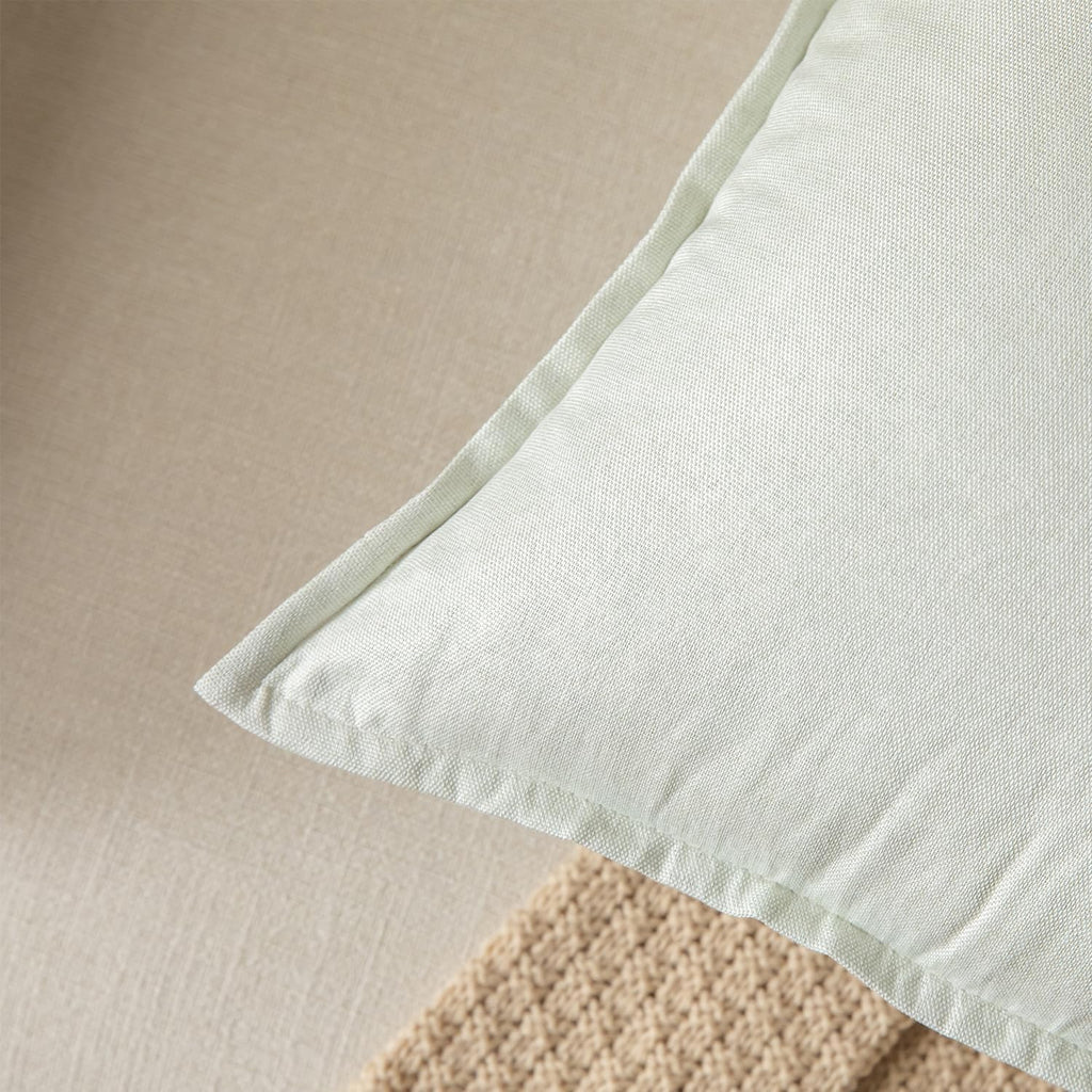 Cream White Linen Pillow Cover Set