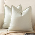 Cream White Linen Pillow Cover Set