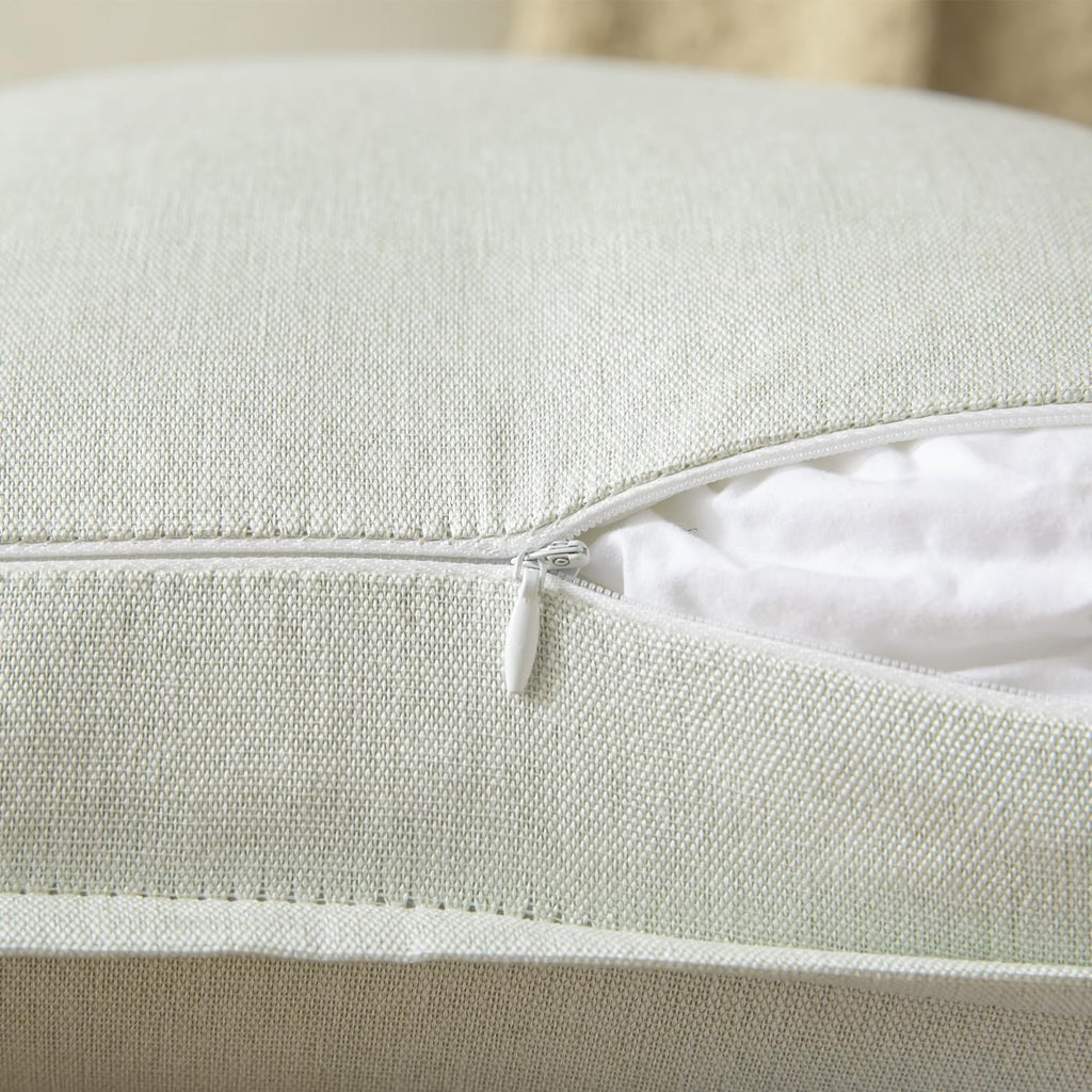 Cream White Linen Pillow Cover Set