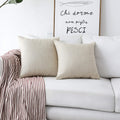 Light Linen Burlap Pillow Sham Set