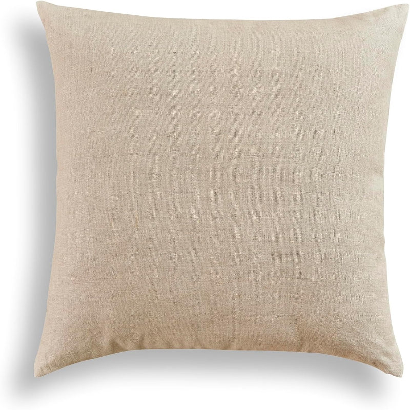 Natural Pure Linen Decor Pillow Cover